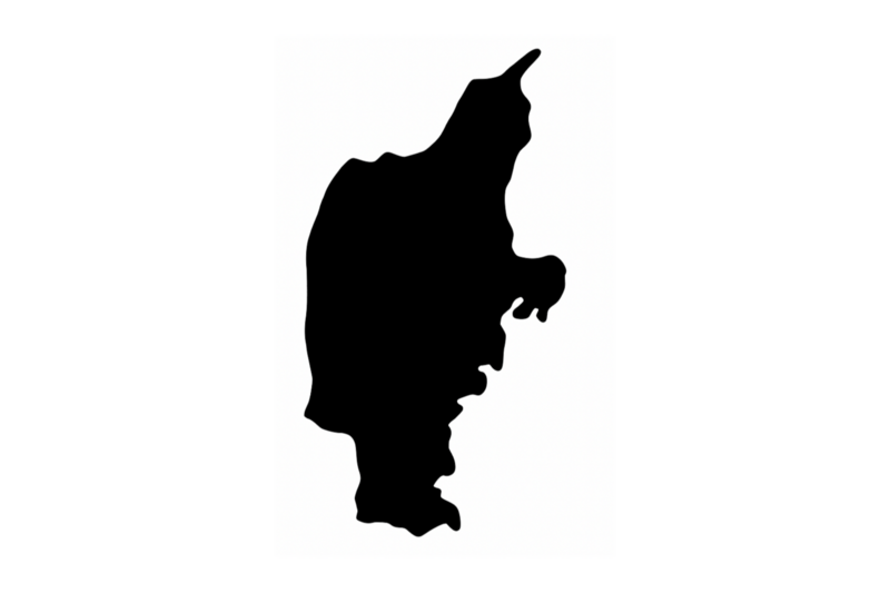 Outline Jutland Denmark Magnet Outline Jutland Denmark Magnet