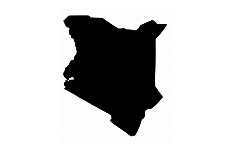 Outline Kenya Magnet Outline Kenya Magnet