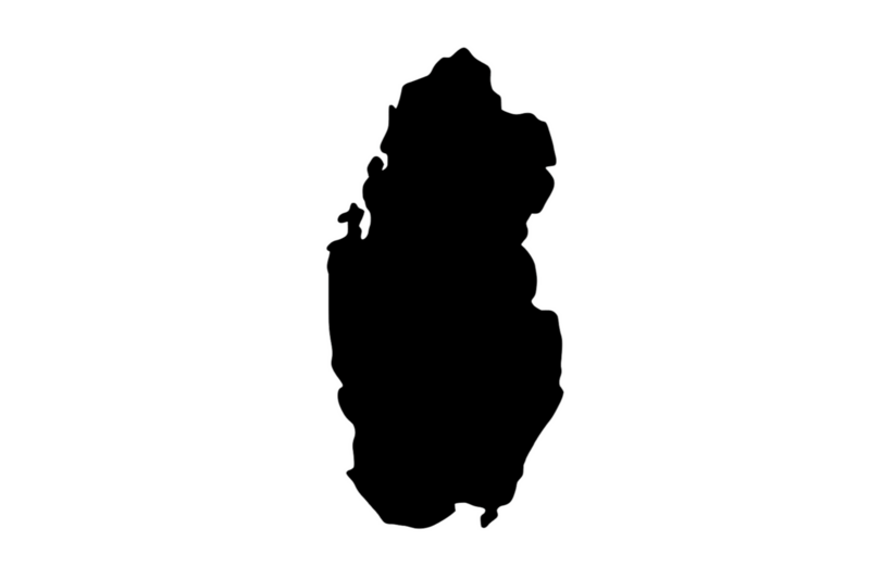 Outline Qatar Magnet Outline Qatar Magnet