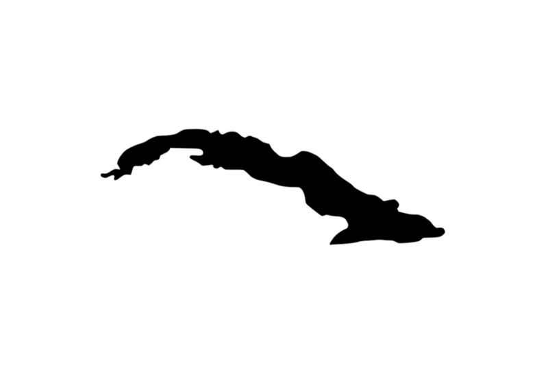 Outline Cuba Magnet Outline Cuba Magnet