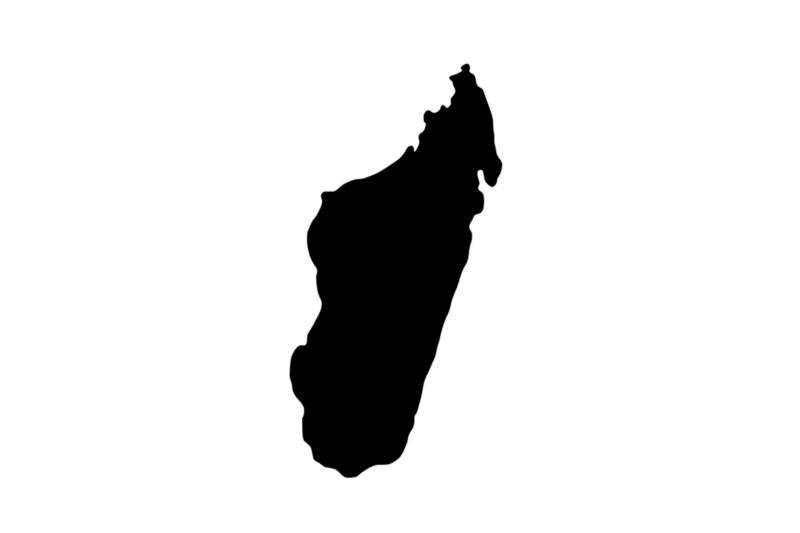 Outline Madagascar Magnet Outline Madagascar Magnet