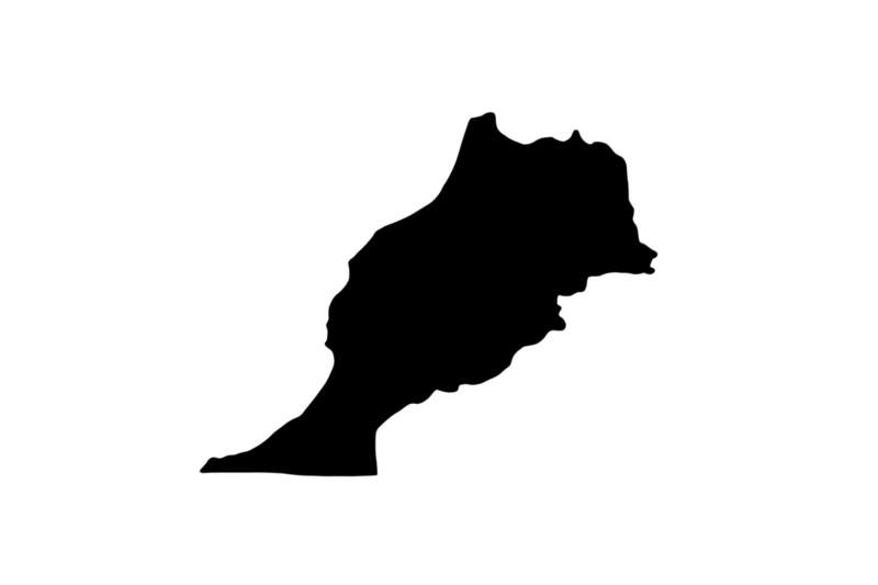 Outline Morocco Magnet Outline Morocco Magnet