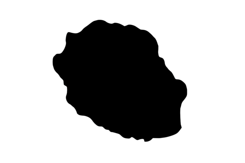 Outline Réunion Magnet Outline Réunion Magnet