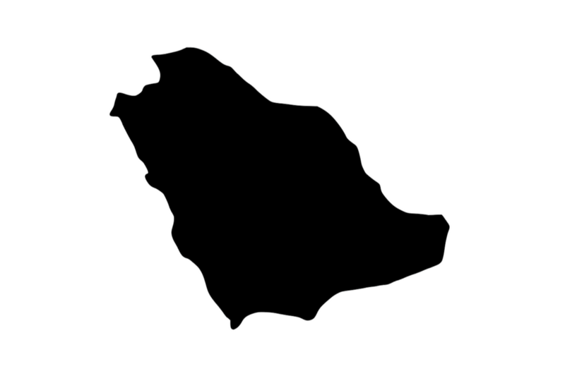 Outline Saudi Arabia Magnet