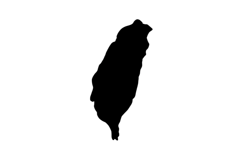 Outline Taiwan Magnet Outline Taiwan Magnet