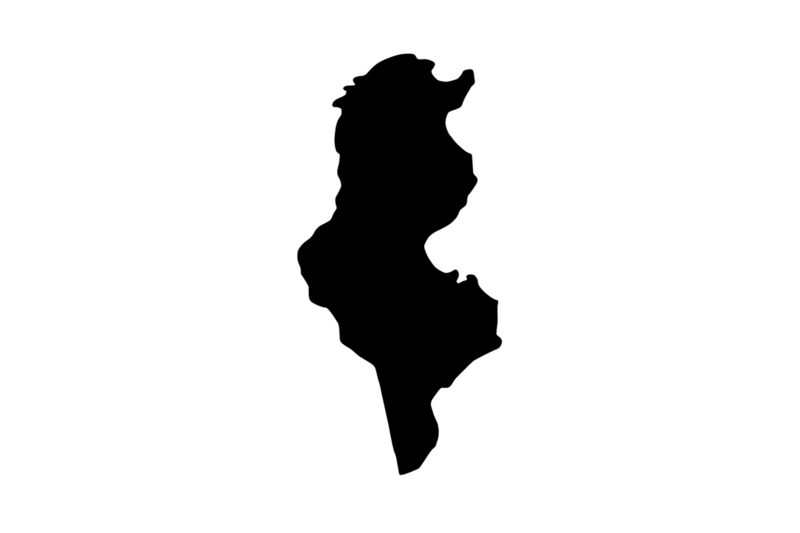 Outline Tunisia Magnet Outline Tunisia Magnet