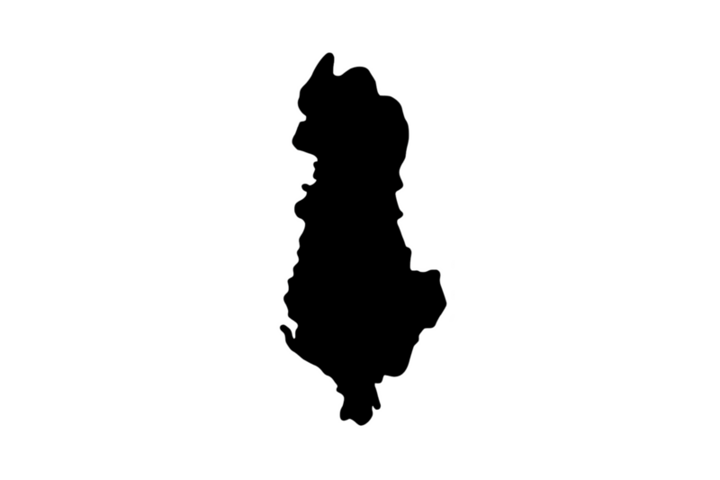 Outline Albania Magnet Outline Albania Magnet