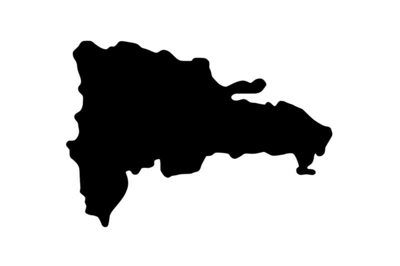 Outline Dominican Republic Magnet Outline Dominican Republic Magnet