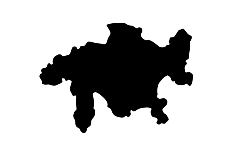 Outline Canton Grisons Magnet Outline Canton Grisons Magnet