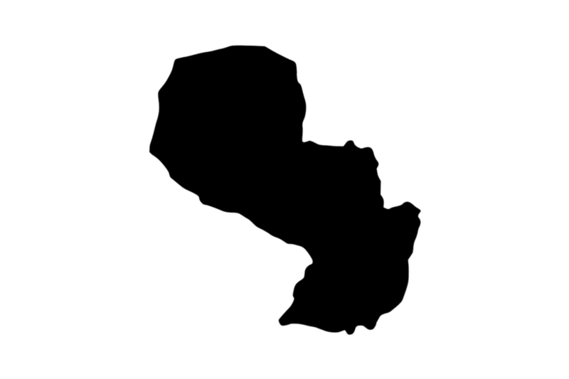 Outline Paraguay Magnet Outline Paraguay Magnet