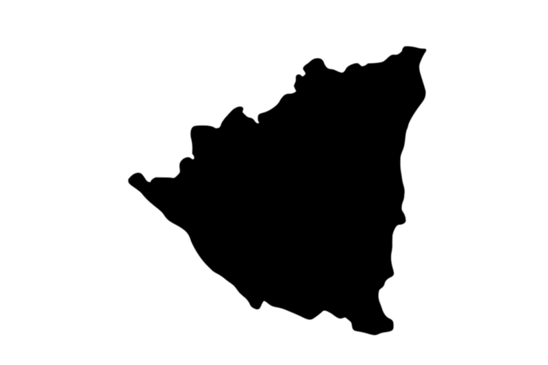 Outline Nicaragua Magnet Outline Nicaragua Magnet