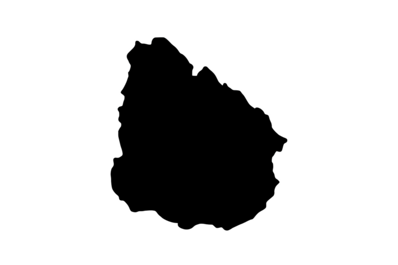 Outline Uruguay Magnet Outline Uruguay Magnet