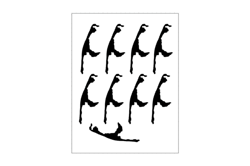 Sticker Sheet Island Outline Sylt Sticker Sheet Island Outline Sylt