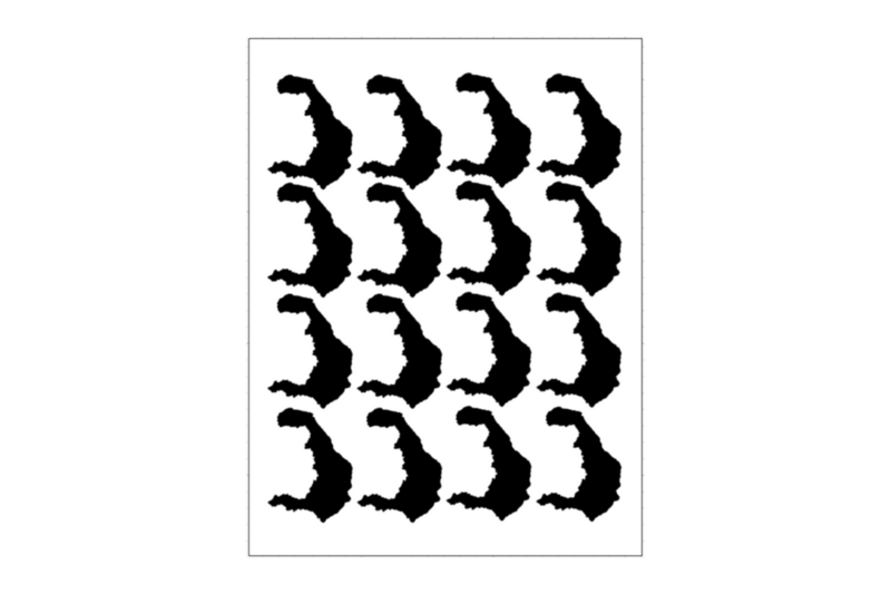 Sticker Sheet Country Outline Santorini (Thira) Sticker Sheet Country Outline Santorini (Thira)