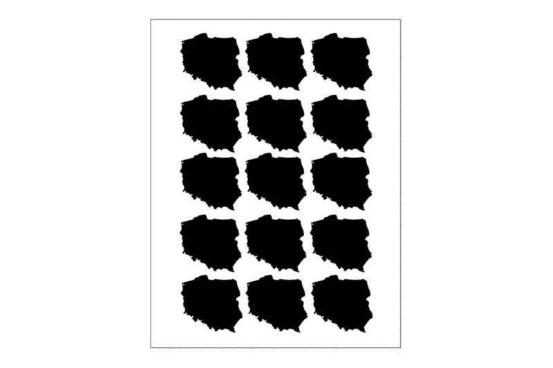 Sticker Sheet Country Outline Poland Sticker Sheet Country Outline Poland