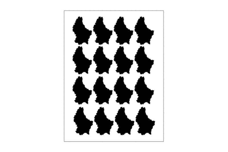 Sticker Sheet Country Outline Luxembourg Sticker Sheet Country Outline Luxembourg