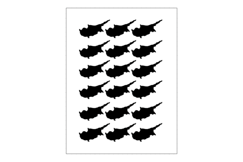 Sticker Sheet Country Outline Cyprus Sticker Sheet Country Outline Cyprus