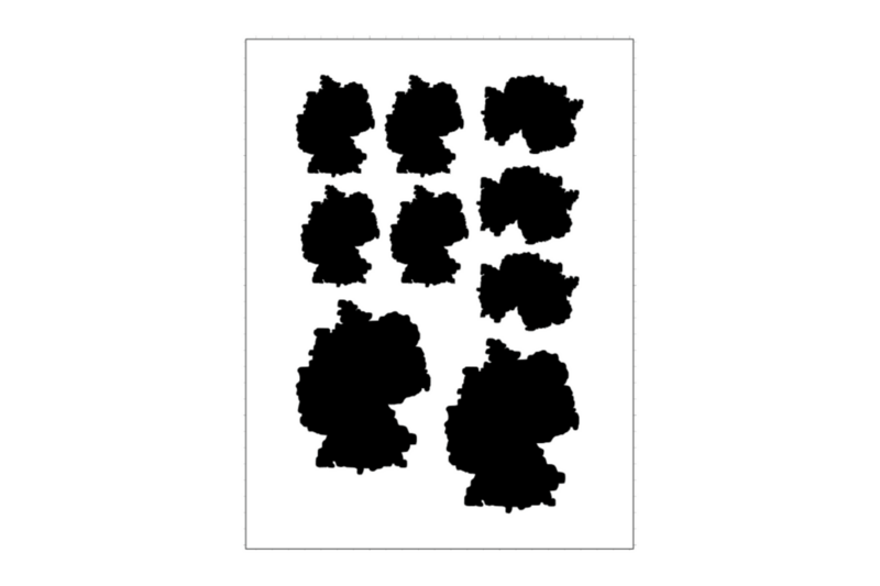 Sticker Sheet Country Outline Germany Sticker Sheet Country Outline Germany