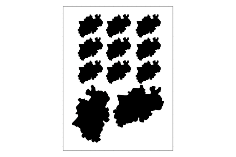 Sticker Sheet Country Outline North Rhine-Westphalia