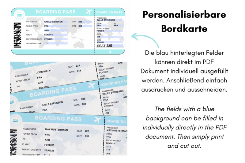 Personalizable Boarding Pass PDF Template Personalizable Boarding Pass PDF Template