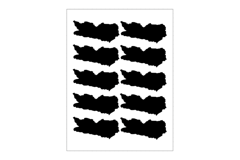 Sticker Sheet Country Outline Carinthia Sticker Sheet Country Outline Carinthia
