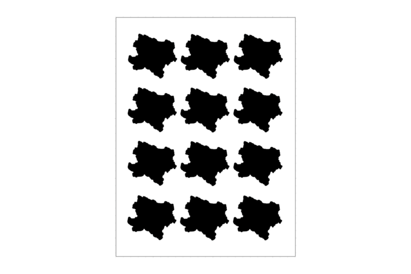 Sticker Sheet Country Outline Lower Austria Sticker Sheet Country Outline Lower Austria