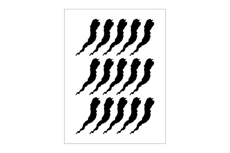 Sticker Sheet Lake Outline Lake Idro Sticker Sheet Lake Outline Lake Idro