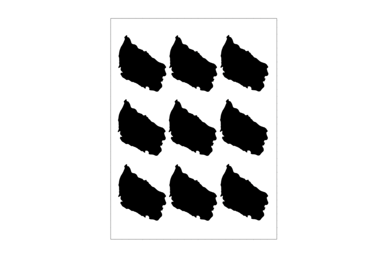 Sticker Sheet Island Outline Bornholm Sticker Sheet Island Outline Bornholm