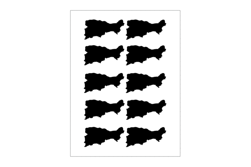 Sticker Sheet Island Outline Capri Sticker Sheet Island Outline Capri