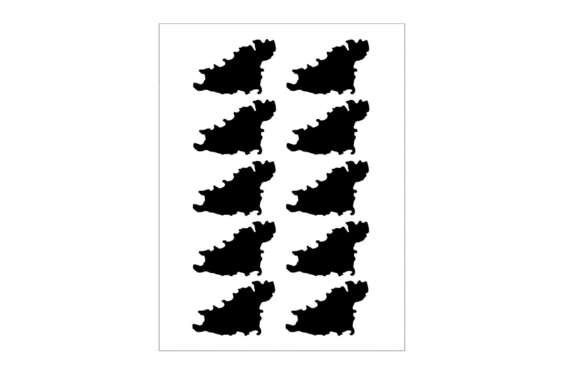 Sticker Sheet Island Outline Guernsey Sticker Sheet Island Outline Guernsey