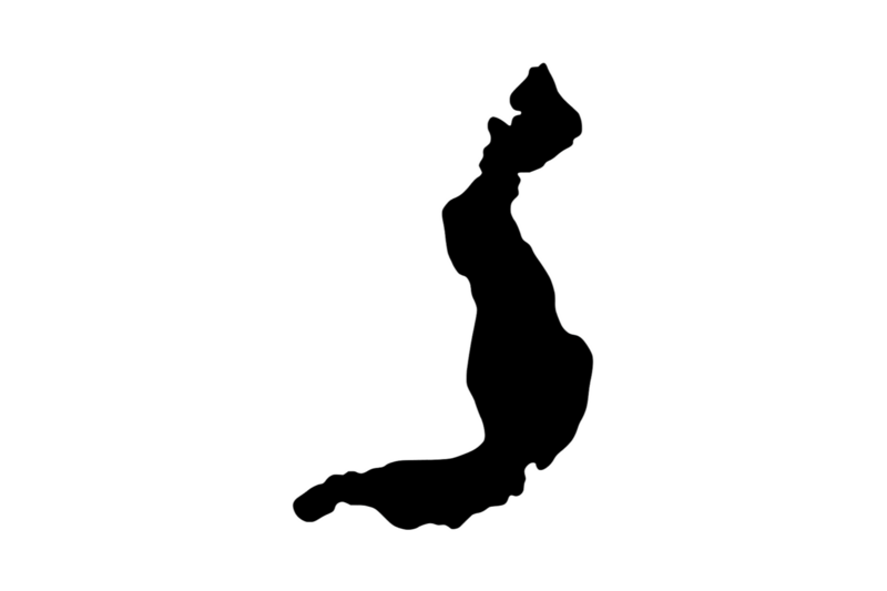 Outline Lake Iseo Magnet Outline Lake Iseo Magnet
