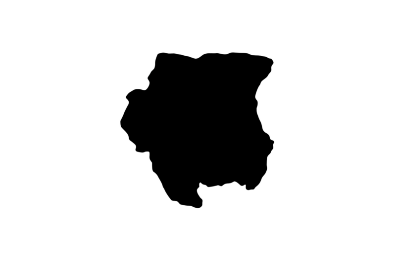 Outline Suriname Magnet Outline Suriname Magnet