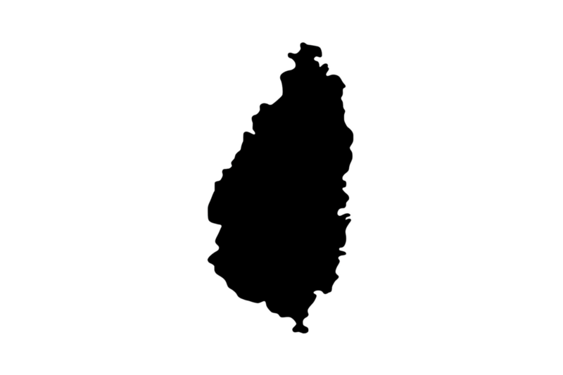 Outline St. Lucia Magnet Outline St. Lucia Magnet