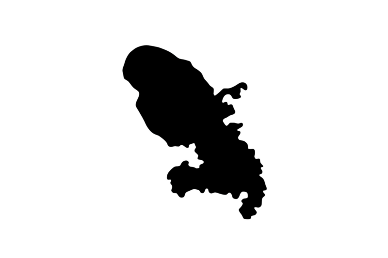 Outline Martinique Magnet Outline Martinique Magnet