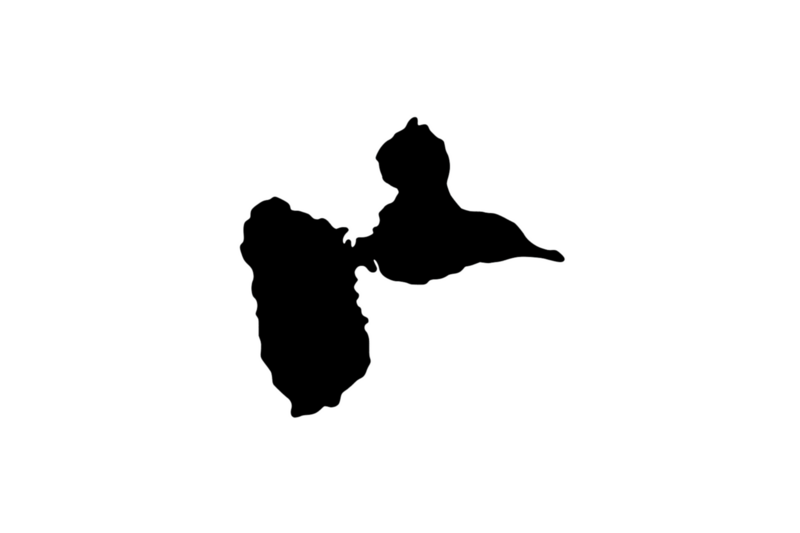 Outline Guadeloupe Magnet Outline Guadeloupe Magnet