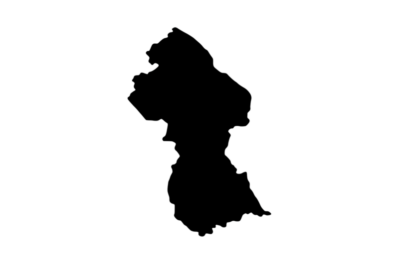 Outline Guyana Magnet Outline Guyana Magnet
