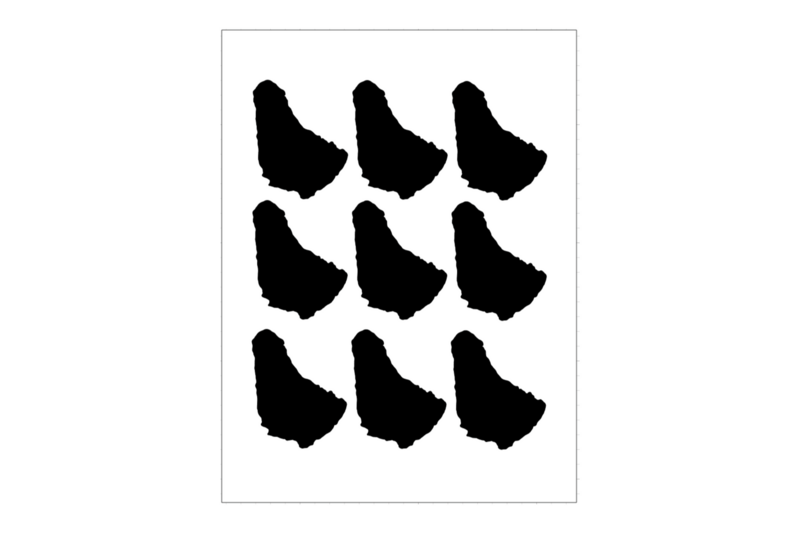 Sticker Sheet Island Outline Barbados Sticker Sheet Island Outline Barbados