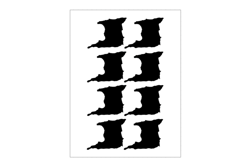 Sticker Sheet Island Outline Trinidad & Tobago Sticker Sheet Island Outline Trinidad & Tobago