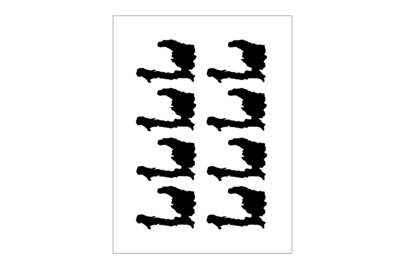 Sticker Sheet Country Outline Haiti Sticker Sheet Country Outline Haiti
