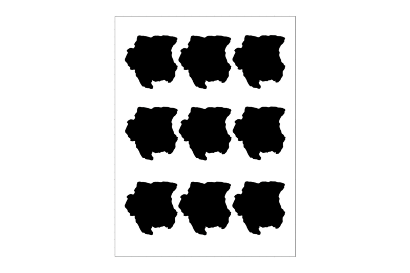 Sticker Sheet Country Outline Suriname Sticker Sheet Country Outline Suriname