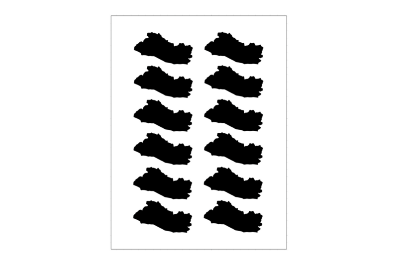 Sticker Sheet Country Outline El Salvador Sticker Sheet Country Outline El Salvador