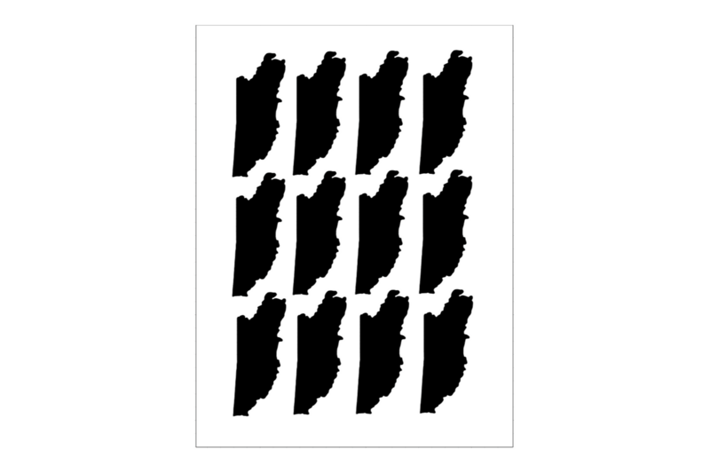 Sticker Sheet Country Outline Belize Sticker Sheet Country Outline Belize