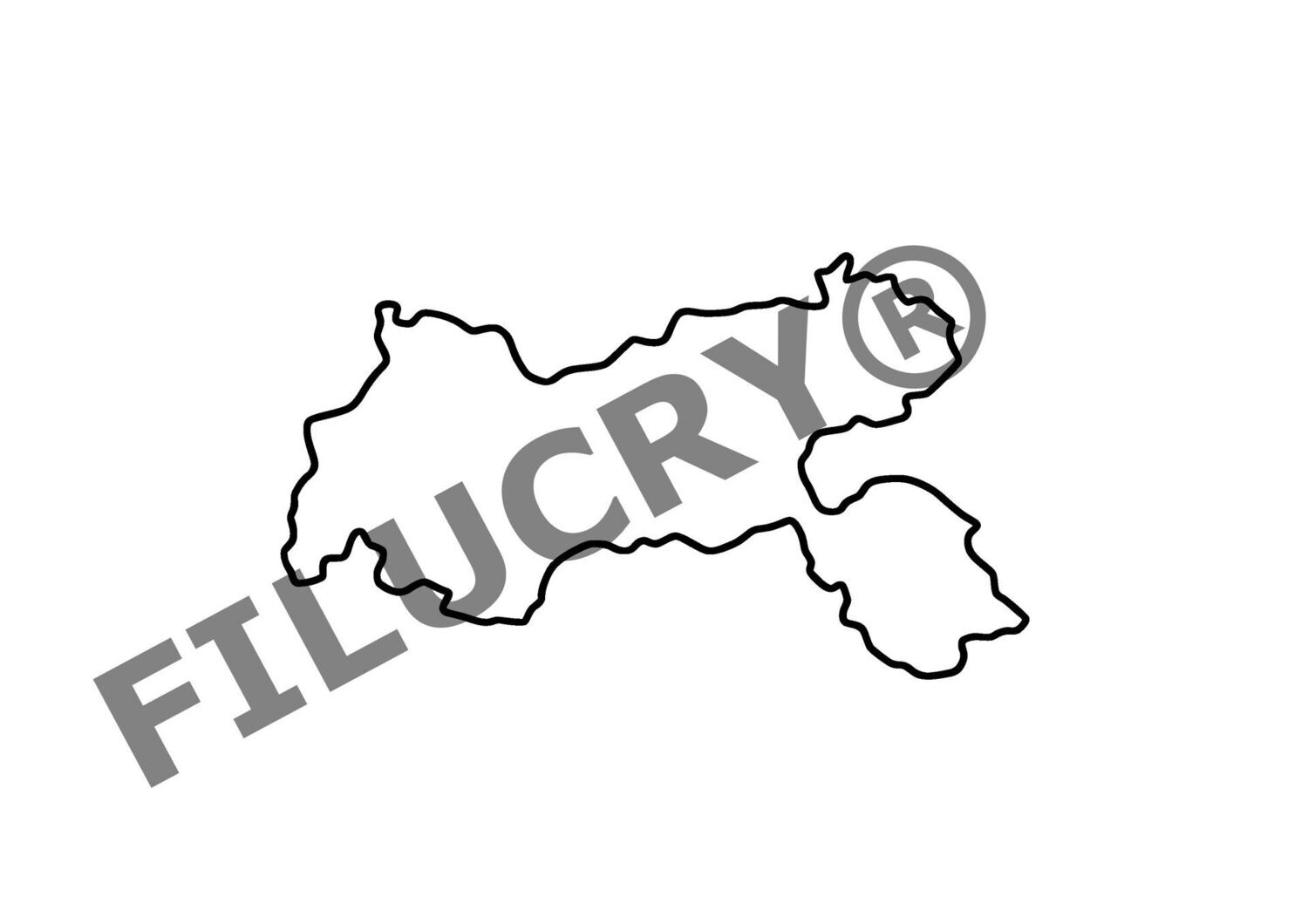 Tyrol Outline Banner, digital download, SVG / JPG / PNG / PDF