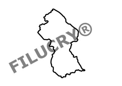 Guyana Umriss Banner, Digitaler Download, SVG / JPG / PNG / PDF