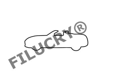 Cabrio Umriss Banner, Digitaler Download, SVG / JPG / PNG / PDF