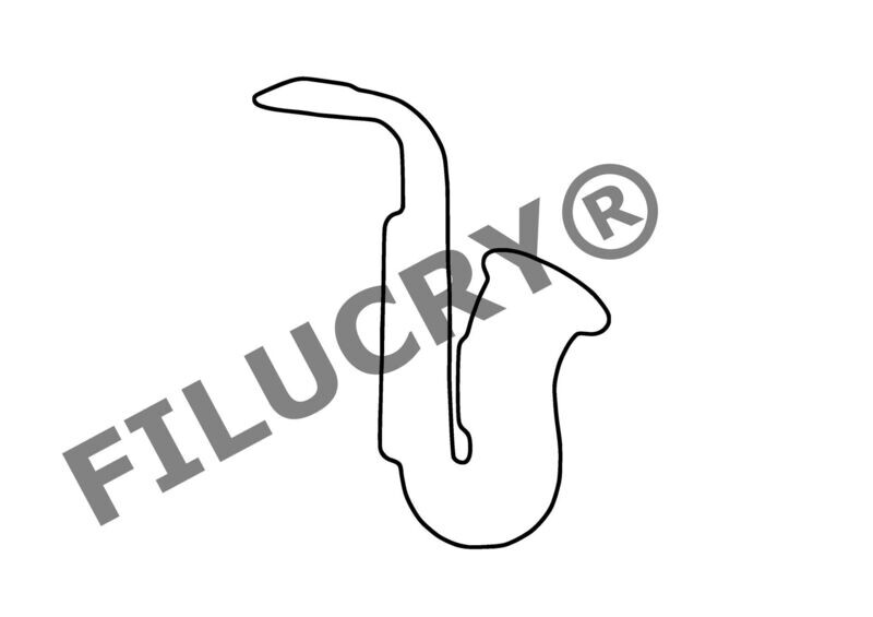 Saxophon Umriss Banner, Digitaler Download, SVG / JPG / PNG / PDF