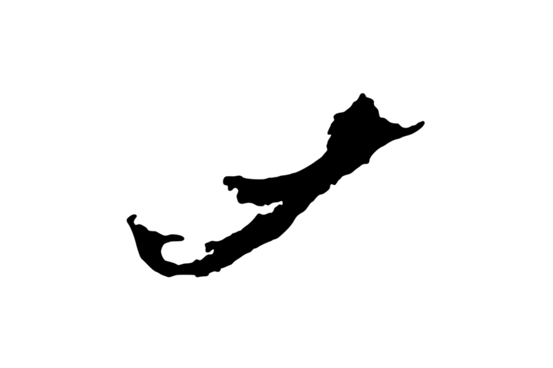 Outline Bermuda Magnet Outline Bermuda Magnet