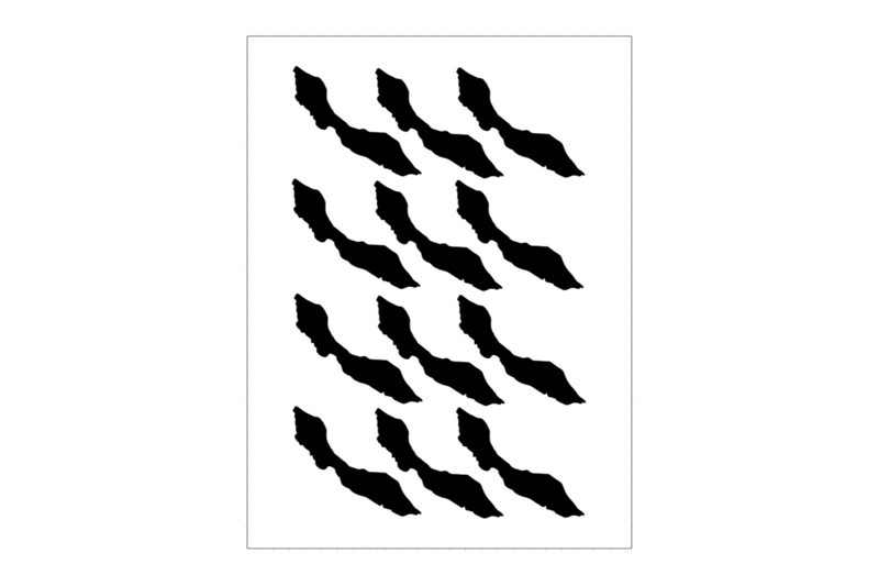 Sticker Sheet Country Outline Curacao Sticker Sheet Country Outline Curacao