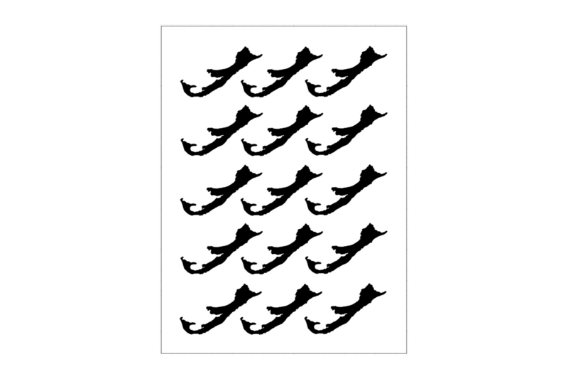 Sticker Sheet Country Outline Bermuda Sticker Sheet Country Outline Bermuda
