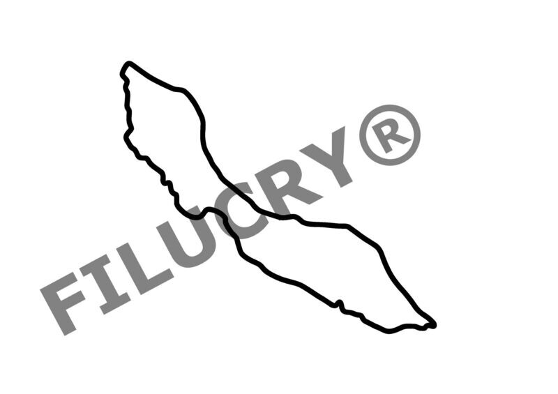 Curacao Umriss Banner, Digitaler Download, SVG / JPG / PNG / PDF